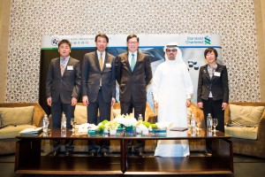 (Left to right): Chen Lixin, Chief Representative of SANY, UAE, Benjamin Hung, CEO of Standard Chartered Bank (Hong Kong) Limited, Norman Chan, Chief Executive of the Hong Kong, HE Hamad Buamim, Director General, Dubai Chamber of Commerce and Yingli Huo, Senior Advisor, Hong Kong Monetary Authority