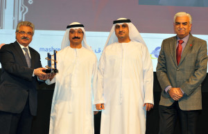 (L to R) Deepak Babani, CEO, Eros Group, His Excellency Sultan Ahmed bin Sulayem, Chairman, DP World, Eng. Mahmood Al Bastaki, CEO, Dubai Trade and Niranjan Gidwani, Deputy CEO, Eros Group.