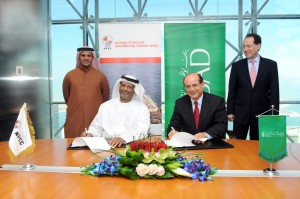 Aqeel A. Madhi, Chief Executive Officer of NPCC and Mark Yassin, Senior General Manager, Global Banking at NBAD at the signing ceremony 