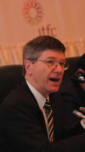 Prof Jeffrey Sachs, who addressed the meeting on agriculture and food security